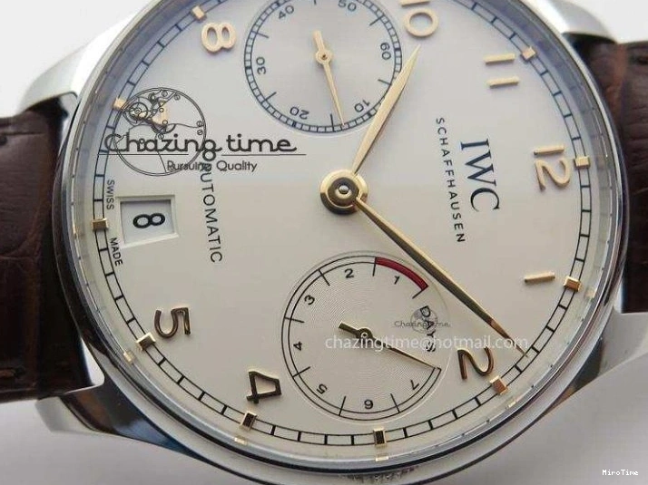 MIROTIME 0303 MoistureWicking Portuguese Real PR IW500704 ZF 1:1 Best Edition On Brown Leather Strap A52010 V 7311